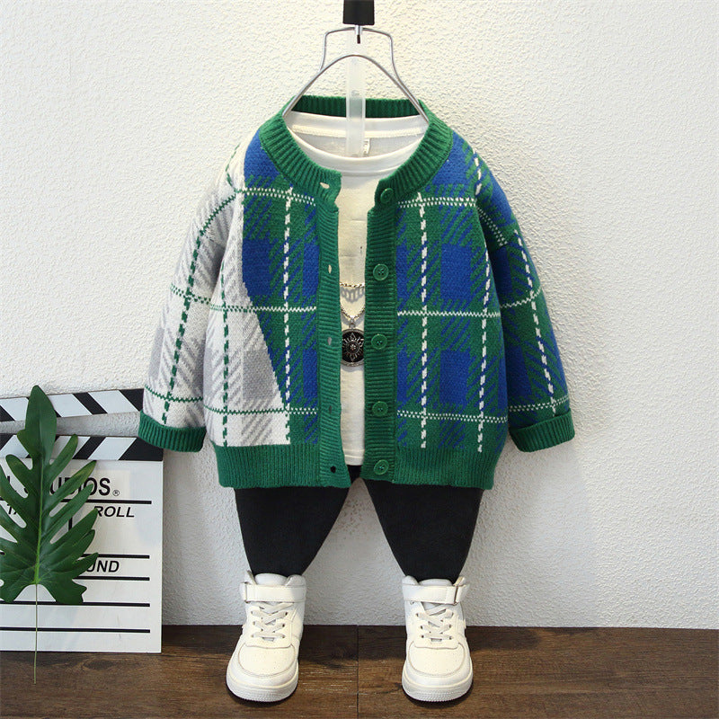 Toddler Boys Jackets Baby Spring and Autumn Clothes Knitted Men's Fashion Tops