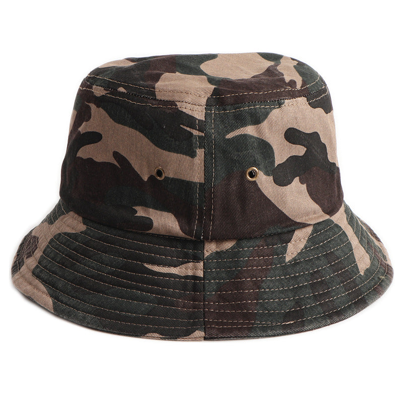 Bucket Hat Fishing Cap Cotton Print Fisherman Hat Camouflage Bucket Hat Female Outdoor Climbing