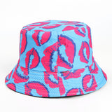 Bucket Hat Fishing Cap Cotton Print Fisherman Hat Outdoor Color Sun-Proof