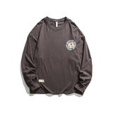Crew Neck Sweatshirts for Men Men's Clothing Autumn Personality Printed Crew Neck Sweatshirt Loose Leisure Pullover