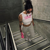 Vintage Y2g Shirts Vintage Print Slim-Fit T-shirt with round Neck