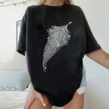 Valentine's Day T Shirts Couples Colorful Reflective Sequins Heart Printing Loose Short Sleeve T-shirt