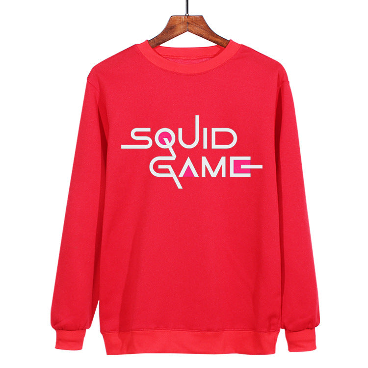 Squid Game Costume Pattern Printed Men's and Women's Loose round Neck Sweater