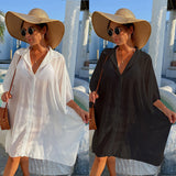 Coachella Music Festival Outfits Loose White Shirt Beach Bikini