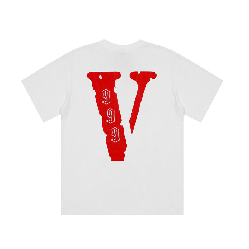 Vlone T Shirt Summer Printed Male And Female Couples Wear Loose Short Sleeve T-Shirt
