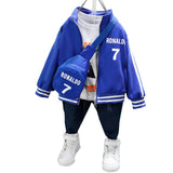 Toddler Boys Jackets Boy's Autumn Coat Spring and Autumn Baseball Uniform