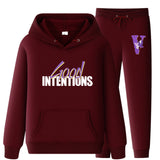 Vlone Hoodie & Pants 2 Piece Set Hooded Sweater Men And Women Loose