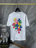 CHH Chrome Hearts T Shirts Classic Color Phantom Cross Letter Short Sleeve