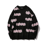 Men Sweater Letter Jacquard Knitwear Men Loose Pullover