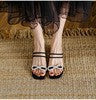 Nude Low Block Heel Bow with Pearl Chunky Heel
