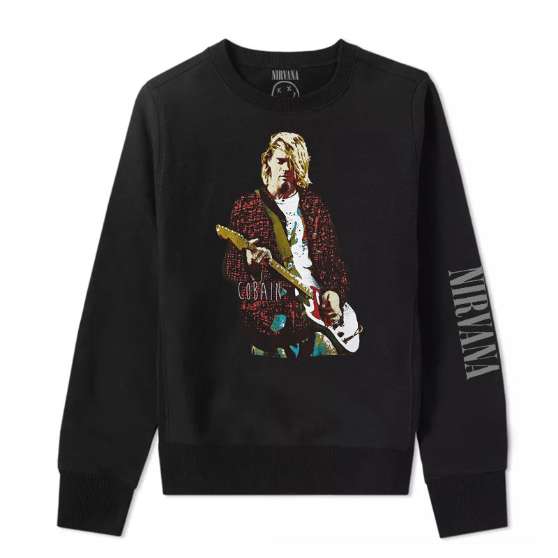 Nirvana Hoodie Rock Sweatshirt Kurt Donald Cobain Punk Loose