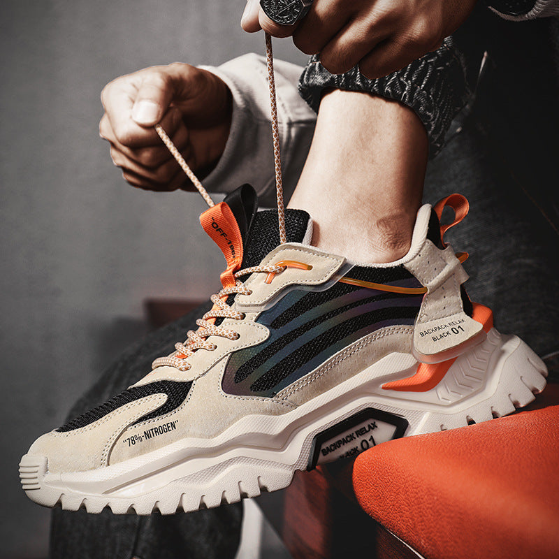 Men's Sneaks & Athletic Jogging Shoes Men's Trendy Sports Running Shoes Increased Breathable Mesh Casual Shoes