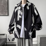 Men's Jackets Autumn Loose Men Printed Jacket Coat