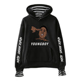 Never Broke Again Hoodie All-Match False Two-Piece Sweaters