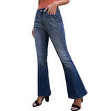 Gloria Vanderbilt Jeans Solid Color Wide Trousers Bootcut Trousers Slim Fit