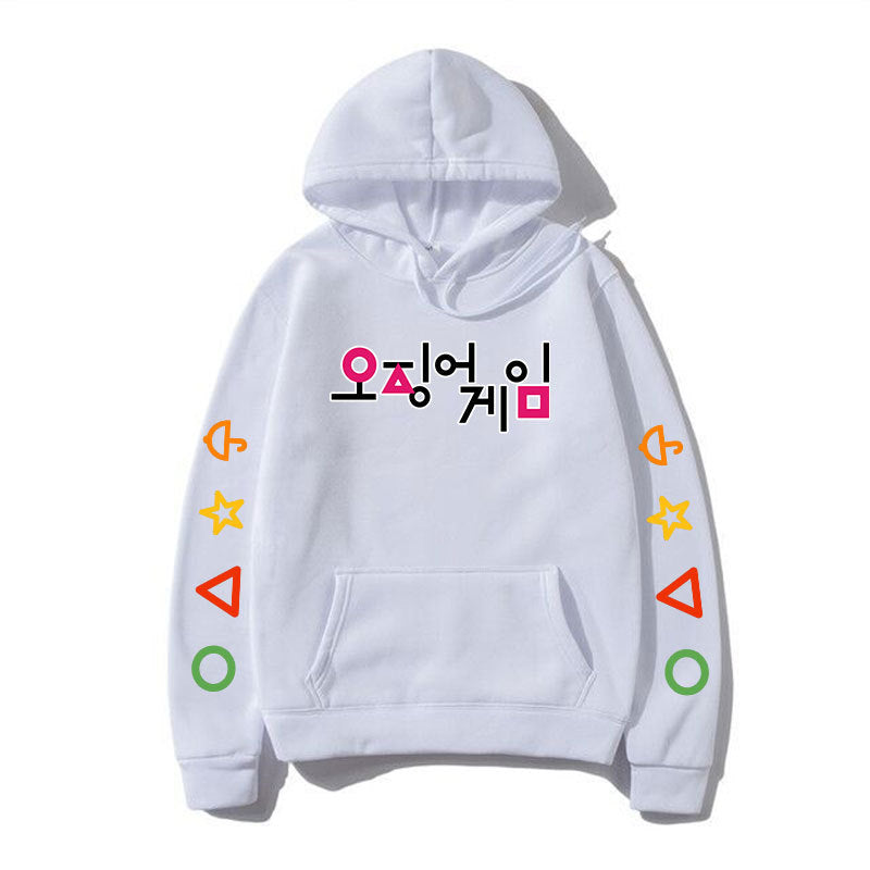 Squid Game Costume Autumn and Winter Squid Game Loose Casual Large Size Hooded Sweater