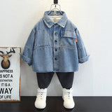 Toddler Boys Jackets Children's Clothing Boys Autumn Clothing Denim Shirt Spring and Autumn