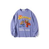 Man Fall Outfits round Neck Sweater Men's and Women's Loose Oversize T-shirt