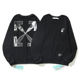 Off White Sweatshirts Printed Crew Neck Sweatshirt Ow Loose Bottoming Shirt