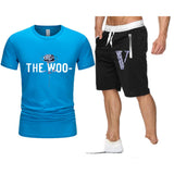Vlone T Shirts & Shorts 2 Piece Set Rose Large V Printed Men'S And Women'S Loose Short-Sleeved T-Shirt
