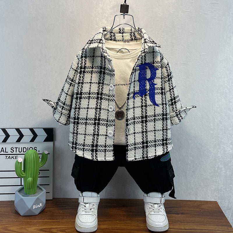 Toddler Boys Sweater Men's Coat Spring and Autumn Clothing Autumn Top