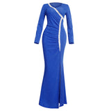 African Dashiki Dress Women's plus Size Slim-Fit Sequined Long Dress