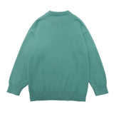 Men Sweater Cartoon Stickers Cloth Printing Knitwear Men's Street Pullover