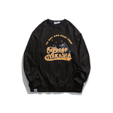 Crew Neck Sweatshirts for Men Men's Autumn Cartoon Letter Print Sweater Pullover Coat