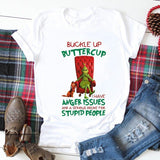 Men and Women Grinch Shirt Christmas Grinch Printed T-shirt