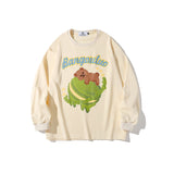 Man Fall Outfits Long-Sleeved T-shirt Men and Women Loose Autumn and Winter Hip Hop Casual