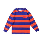 Children Long Sleeve Shirts Spring and Autumn Long-Sleeve T-shirt Middle and Big Children round Neck Stripes