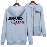 Squid Game Costume Squid Game Pattern Printing Men's and Women's Loose Zip Sweater