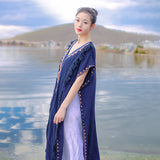 Beth Dutton Bohemian Dress Summer Spring Midi Dress Embroidery Casual Fashion