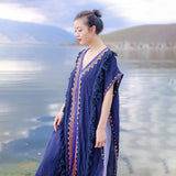 Beth Dutton Bohemian Dress Summer Spring Midi Dress Embroidery Casual Fashion