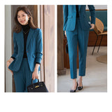 Interview Suit Women Autumn Striped Suit Women's Suit Pants Suit