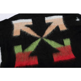 Off White Men'S Sweater Plus Size Keep Warm Autumn And Winter Casual Able Arrow Gradient Owt