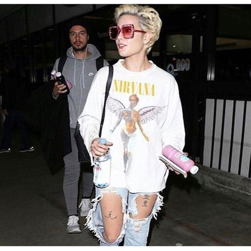 Nirvana T Shirt Fog Kanye Loose Hip Hop Couple T-Shirt