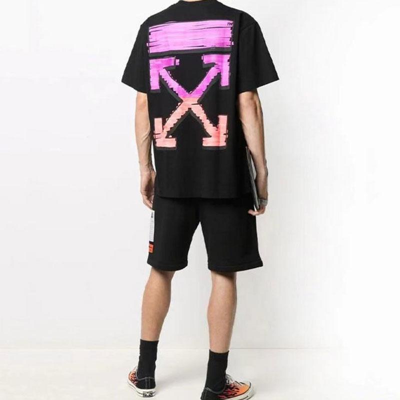 Off White T Shirt Arrow Men'S Cotton Tshirt Short Sleeve Owt