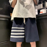 Men White Shorts Casual Pants Loose Shorts