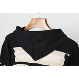 Off White Hoodie With Arrow Print Arrow Plus Size Casual And Comfortable Cotton Men'S Clothing Owt
