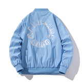 Varsity Jacket Solid Color Thin Embroidery