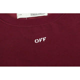 Off White Sweatshirt Autumn And Winter European And American Arrow Round Neck Sweater Large Size Retro Sports Men'S Clothing Owt