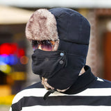 Winter Hats Winter Men's Winter Earmuffs Hat Kitten Embroidery