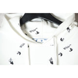 off White Hoodie Autumn and Winter Printed Hoodie Sweater Loose Men's and Women's Coat