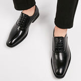 Men's Dress Shoes Classic Leather Oxfords Casual Cushioned Loafer Formal Business Leather Shoes Men's Gentleman Simple Shoes