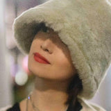 Winter Hats Warm Plush Hat Winter Bucket Hat