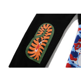 Bathing Ape Pant Spring and Autumn Men's Color Matching Shark Trousers