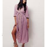 Beth Dutton Bohemian Dress Winter Autumn Maxi Dresses Beach Vacation Dress Dress