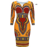 African Dresses for Women Dashiki Print 2020 News Tribal Ethnic Fashion V-neck Ladies Clothes Casual Sexy Dress Robe Party