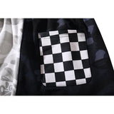 Bathing Ape Shorts Shark Shorts Men's and Women's Black and White Color Matching Pants Cropped Pants